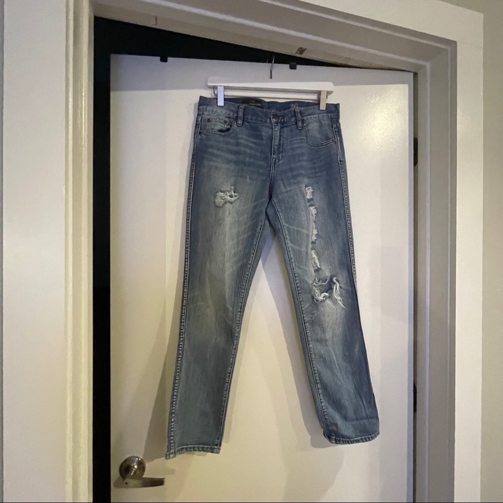 J. Crew Broken In Boyfriend Ripped Jeans